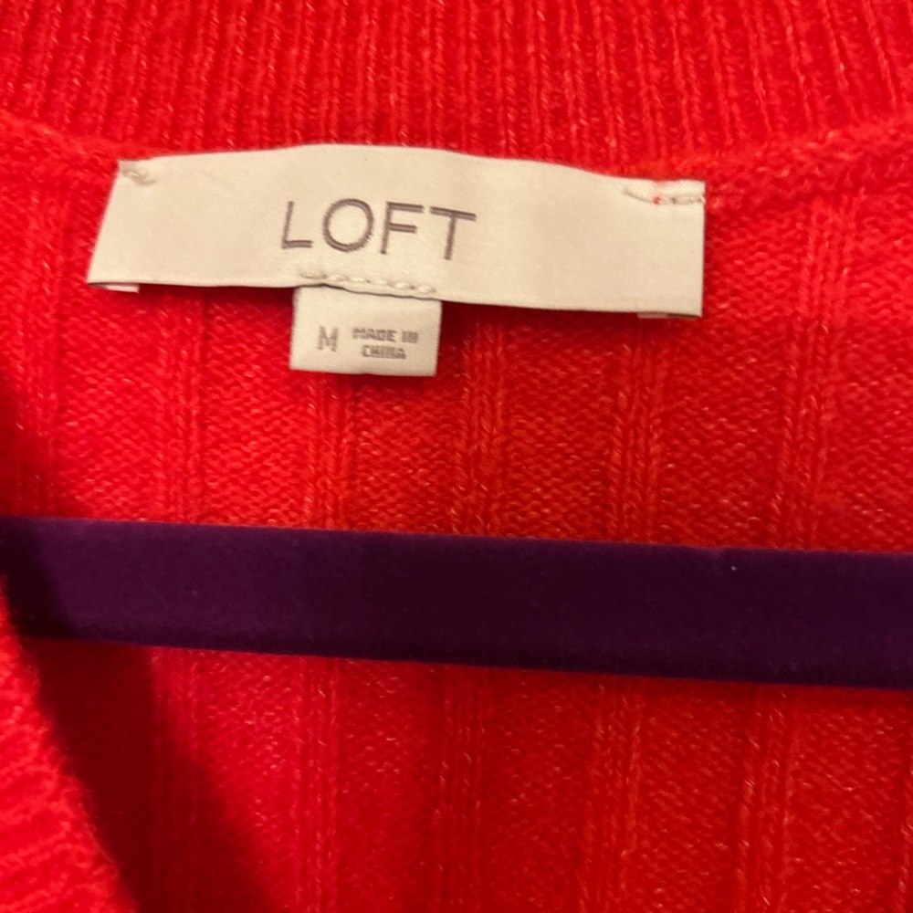 LOFT RED SWEATER